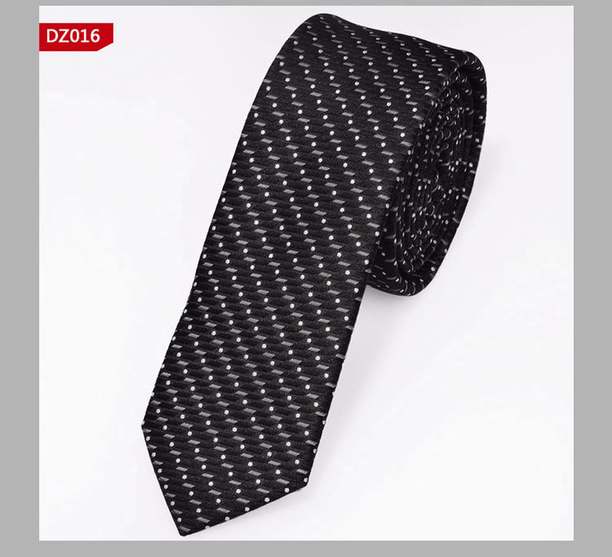 British Style Polyester Yarn Dyed Male 5Cm Narrow Tie