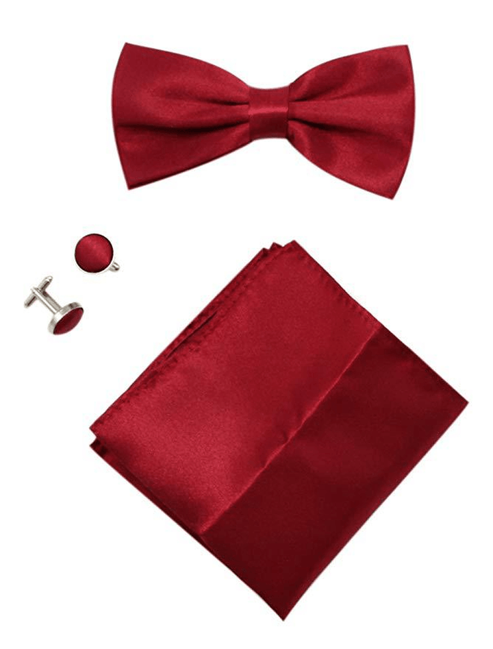 Men'S Scarf and Bow Tie Three-Piece Suit