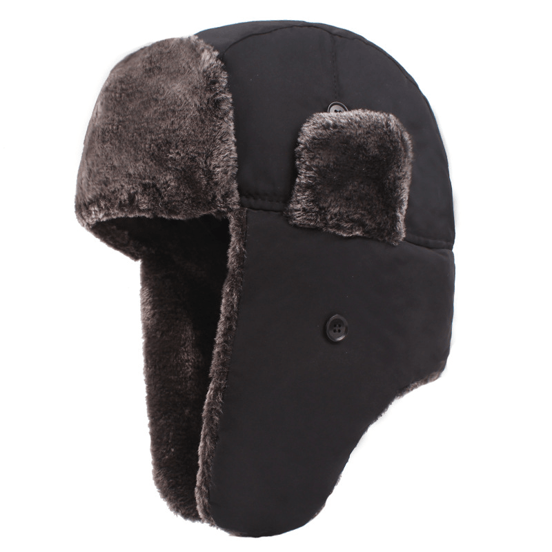 Men'S Thickened plus Velvet Ear Protection Hat