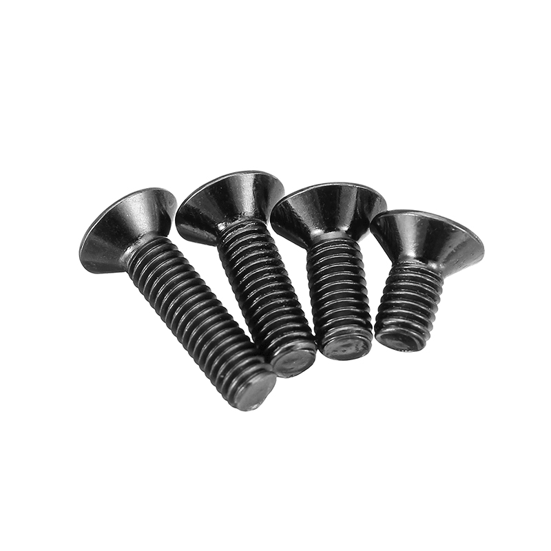 Suleve‚Ñ¢ M3ASH4 10Pcs M3 Hex Countersunk Flat Head Screws Alloy Steel Titanium Plated 12.9 Grade