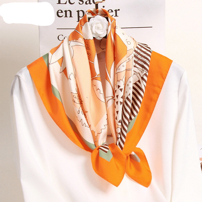 New Spring Silk Scarf Small Square Scarf Hangzhou Silk Thin Scarf