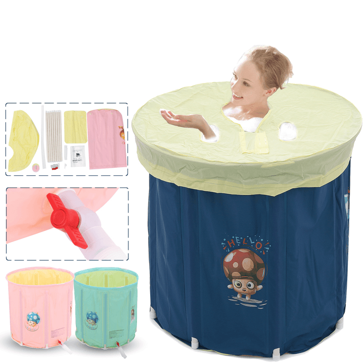 Folding Bath Barrel Household Steaming Adult Bathtub for Bathroom