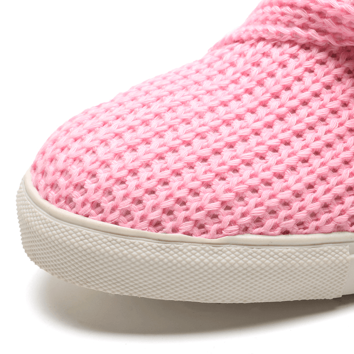 Women Breathable Knitting Knot Flat Loafers