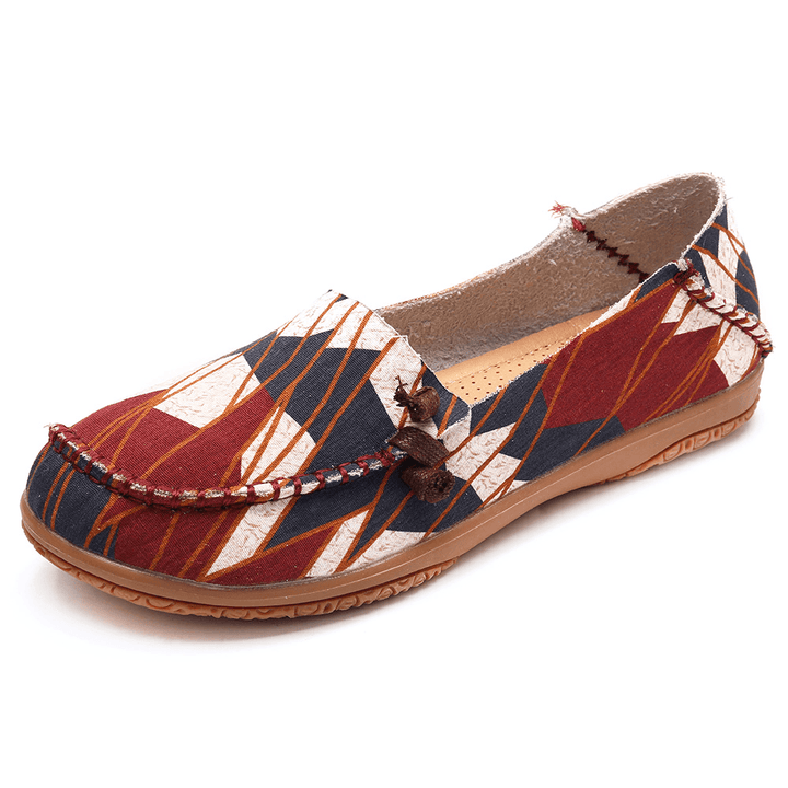 Women Colorful Pattern Exclusively Sold Slip Resistant Flats - MRSLM