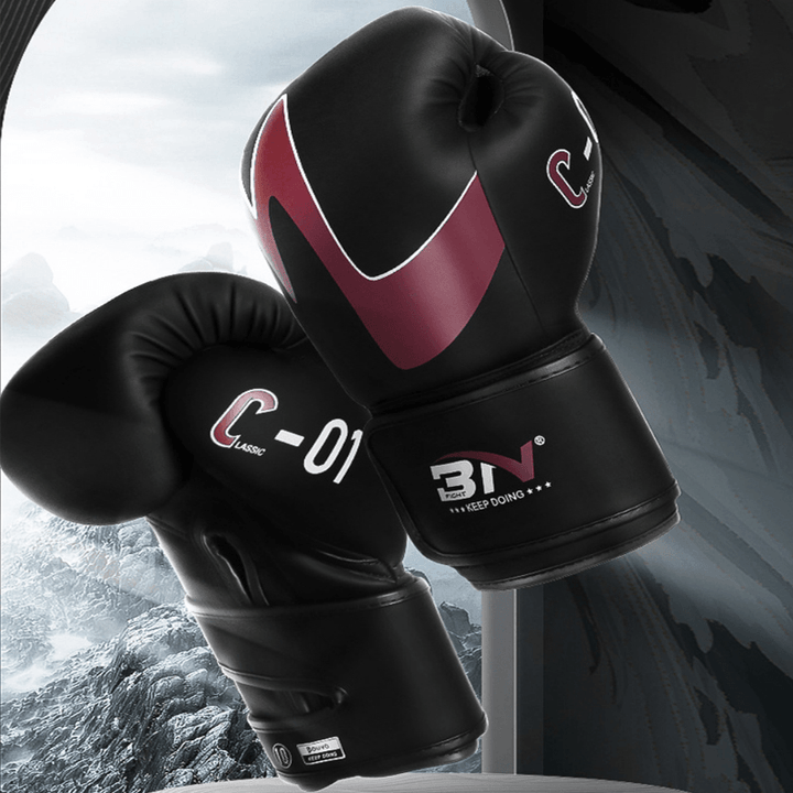 10/12 OZ PU Sports Boxing Gloves Adult Men and Women Fight Sanbag Fighting Trainning Rubber Breathable Thickened