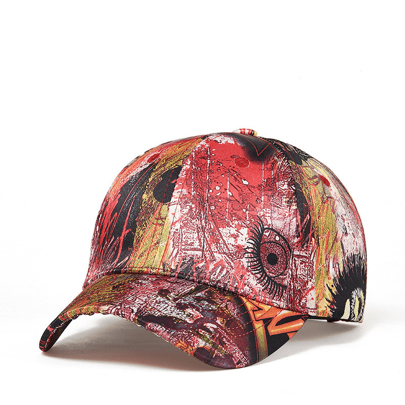 Men'S Outdoor Shading Street Personality Graffiti Hat