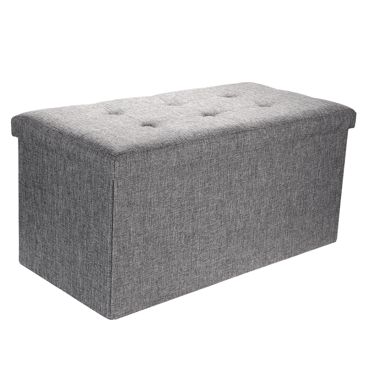 Linen Storage Ottoman Foldaway Seat Stool Bench Chest Toy Box Pouffe Bench