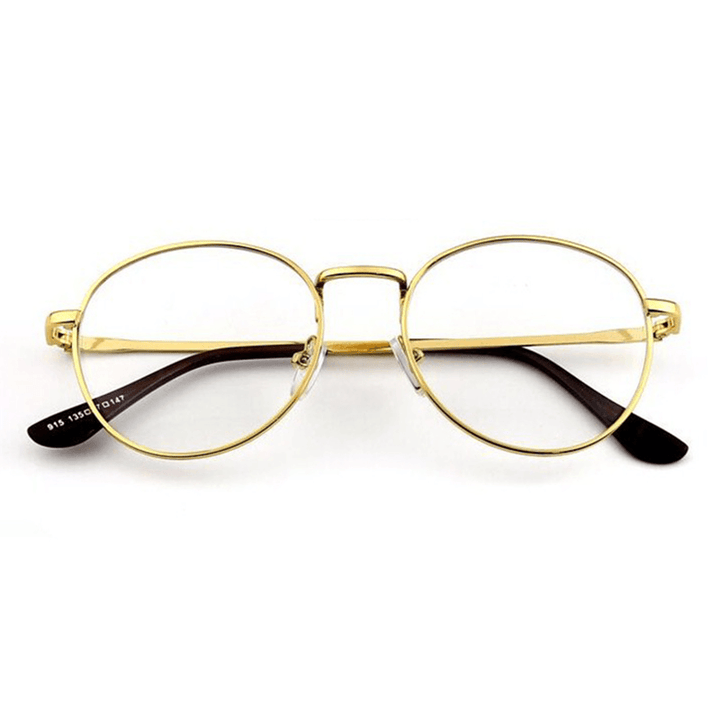 Mens Women Lightweight round Frame Fake Glasses