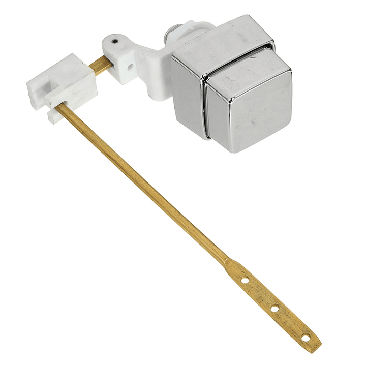 Push Botton Side Mount Toilet Tank Lever Flush Handle Brass Arm Fits Most Toliet