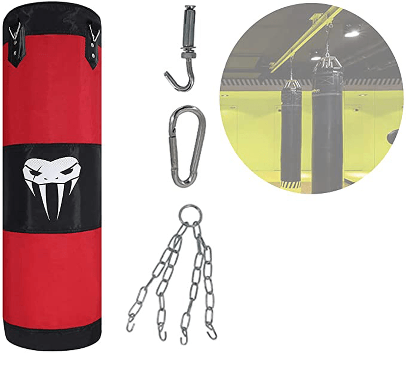 120CM Heavy Bag Boxing Set Heavy Duty Hanging Punching Bag Unfilled Punching Bags for Adults