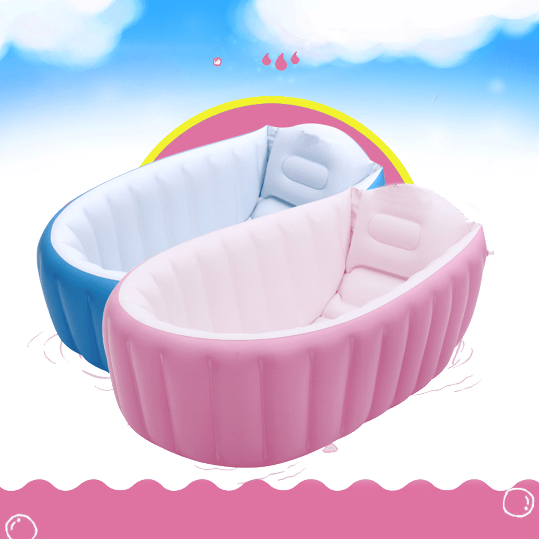 Portable Inflatable Bathtub for Babies Kid Baby Bath Thickening Folding