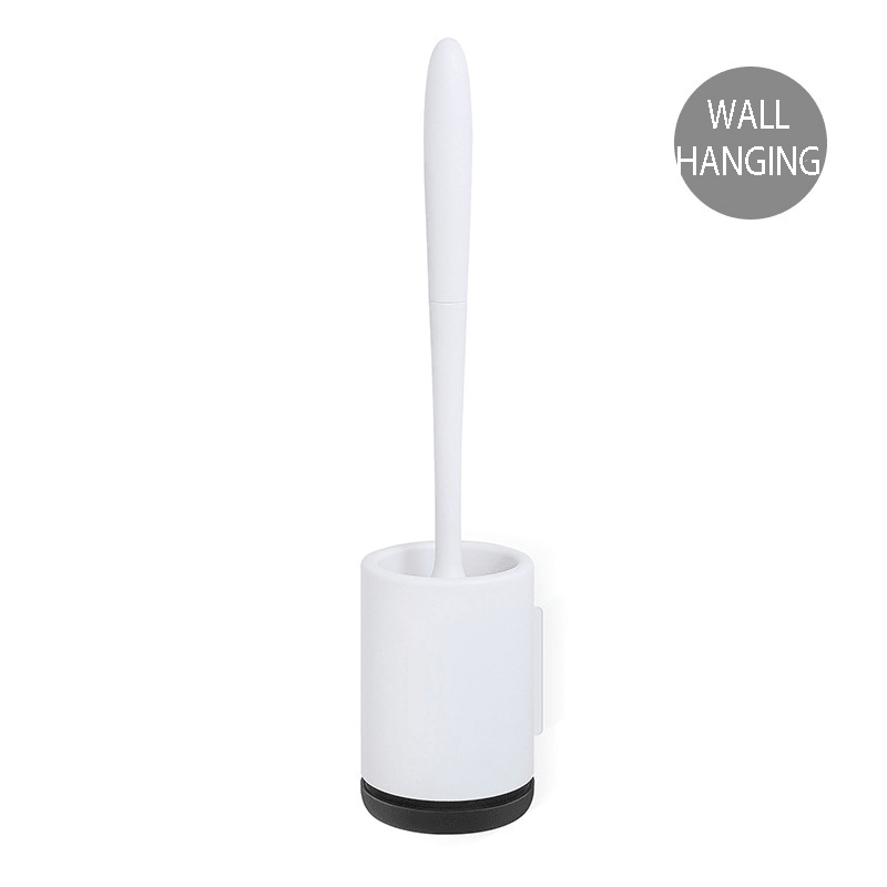 Wall Mounted /Floor Stand 360¬∞ TPR Soft Bristle Silicone Toilet Cleaning Brushes with Holder - MRSLM