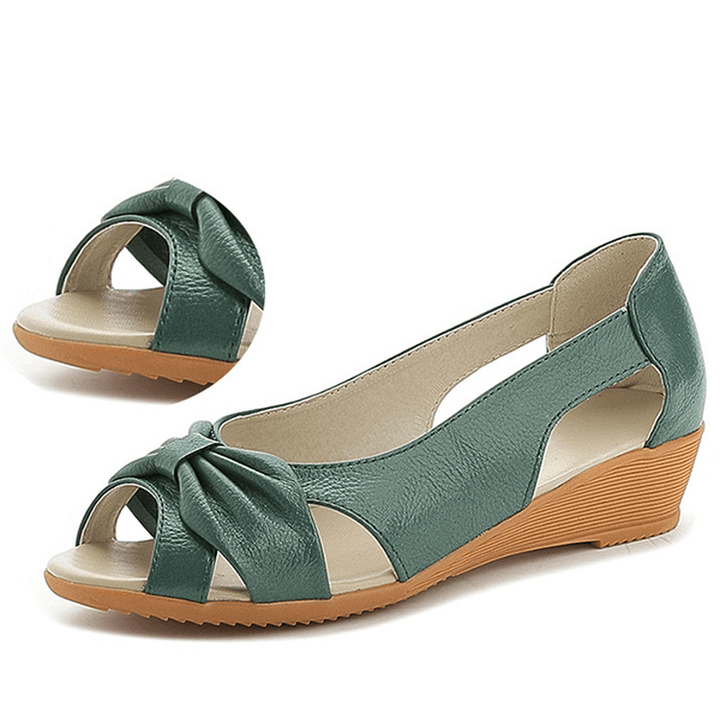 Butterfly Knot Hollow Out Causal Flats for Women