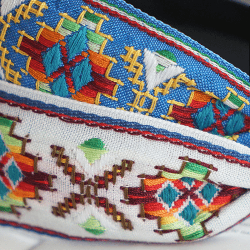 Fresh Bohemian Ethnic Style Hair Band Embroidered Cotton Wide Brimmed Hair Band Travel Home Leisure Hair Band