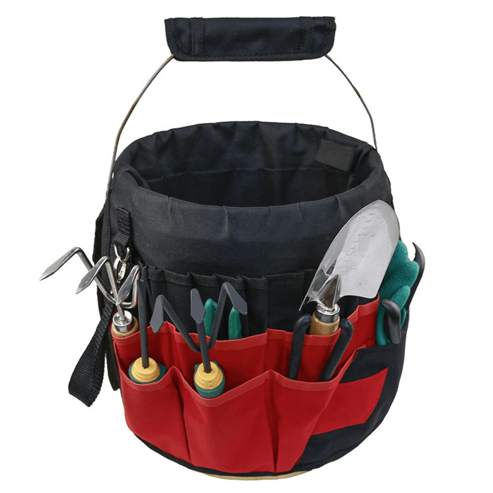 42 Pockets Multifunction Gardening Tools Backet Organizer 600D Oxford Waterproof Planting Hand Tools Storage Carry Bags