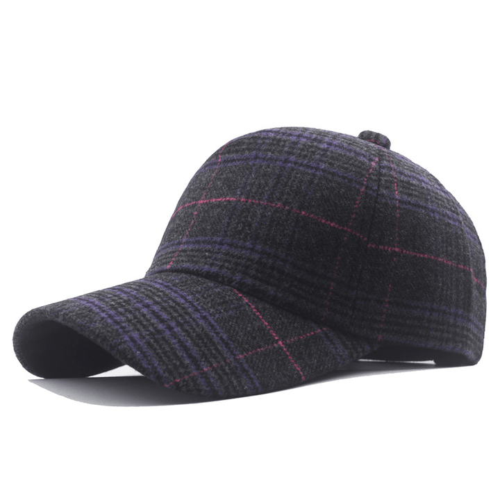 Cotton Men'S and Women'S Fashion Color Check Baseball Cap