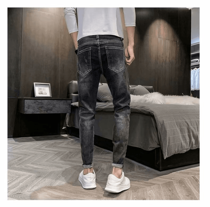 Stretch Slim Casual Pants with Small Feet