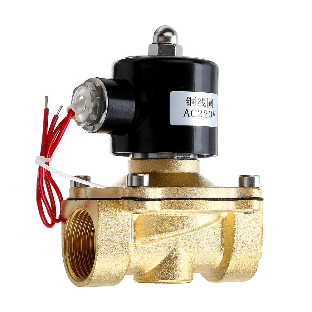 1/2 3/4 1 Inch 220V Electric Solenoid Valve Pneumatic Valve for Water Air Gas Brass Valve Air Valves - MRSLM