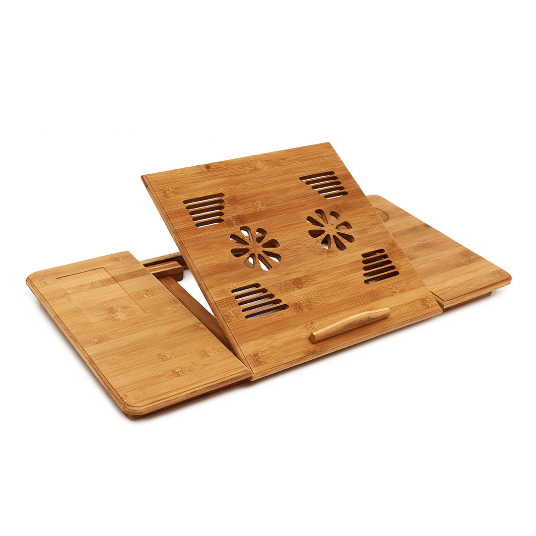 50X30X4Cm Adjustable Foldable Laptop PC Desk Portable Bamboo Bed Notebook Table Holder