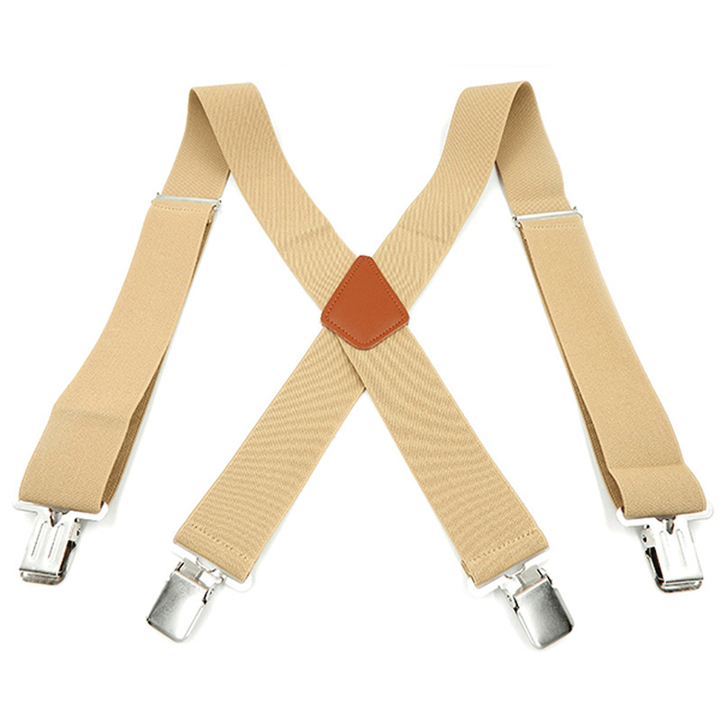 5Cm*125Cm plus Size Clip-On Suspenders Four Clips Adjustable Braces Oversize Braces Belt - MRSLM