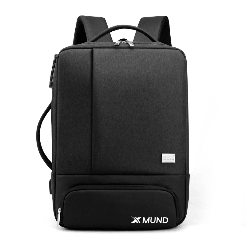 35L USB Backpack 15.6Inch Laptop Bag Waterproof Anti-Theft Lock Travel Business School Bag - MRSLM