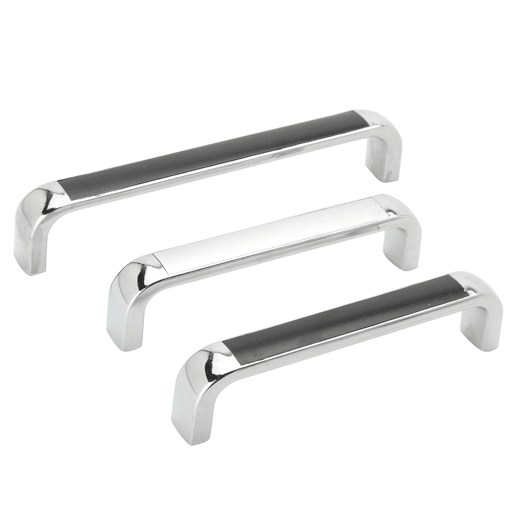 2Pcs Modern Simple Pull Handle Cabinet Wardrobe Door Drawer Knob Hardware Chrome