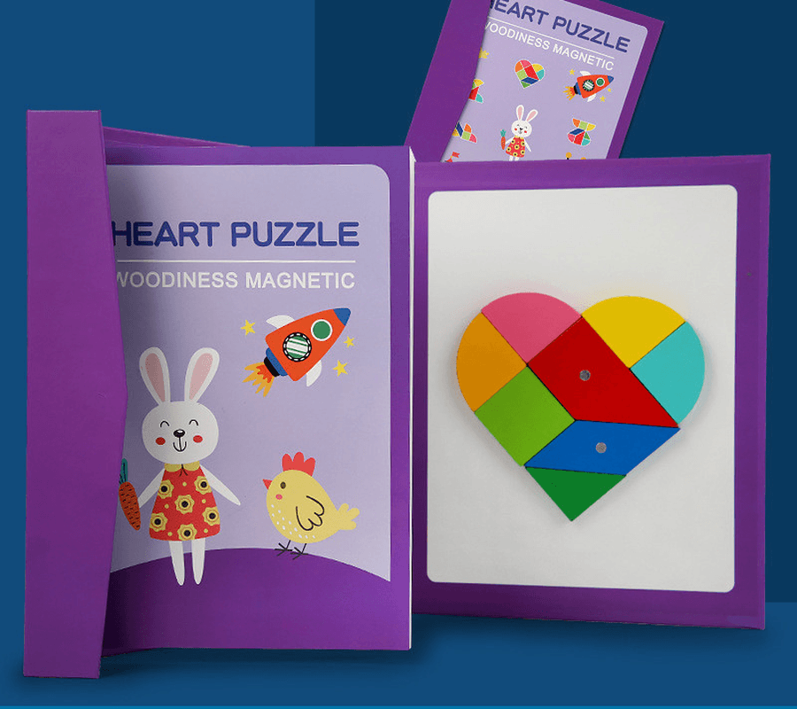 Children'S Wooden Magnetic Tangram Educational Toy