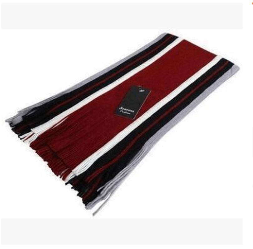 Men'S Striped Scarf Korean Style All-Match