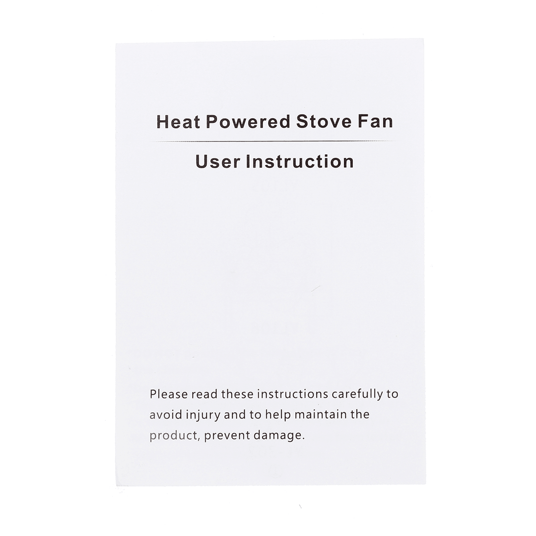 4 Blades Heat Powered Stove Fireplace Fan Silent Wall Mounted Eco-Friendly Heat Circulation Eco Fan