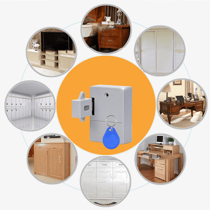 Electronic DIY Hidden RFID Card IC Card Intelligent Sensor Cabinet Lock Wardrobe Shoe Drawer Door Lock