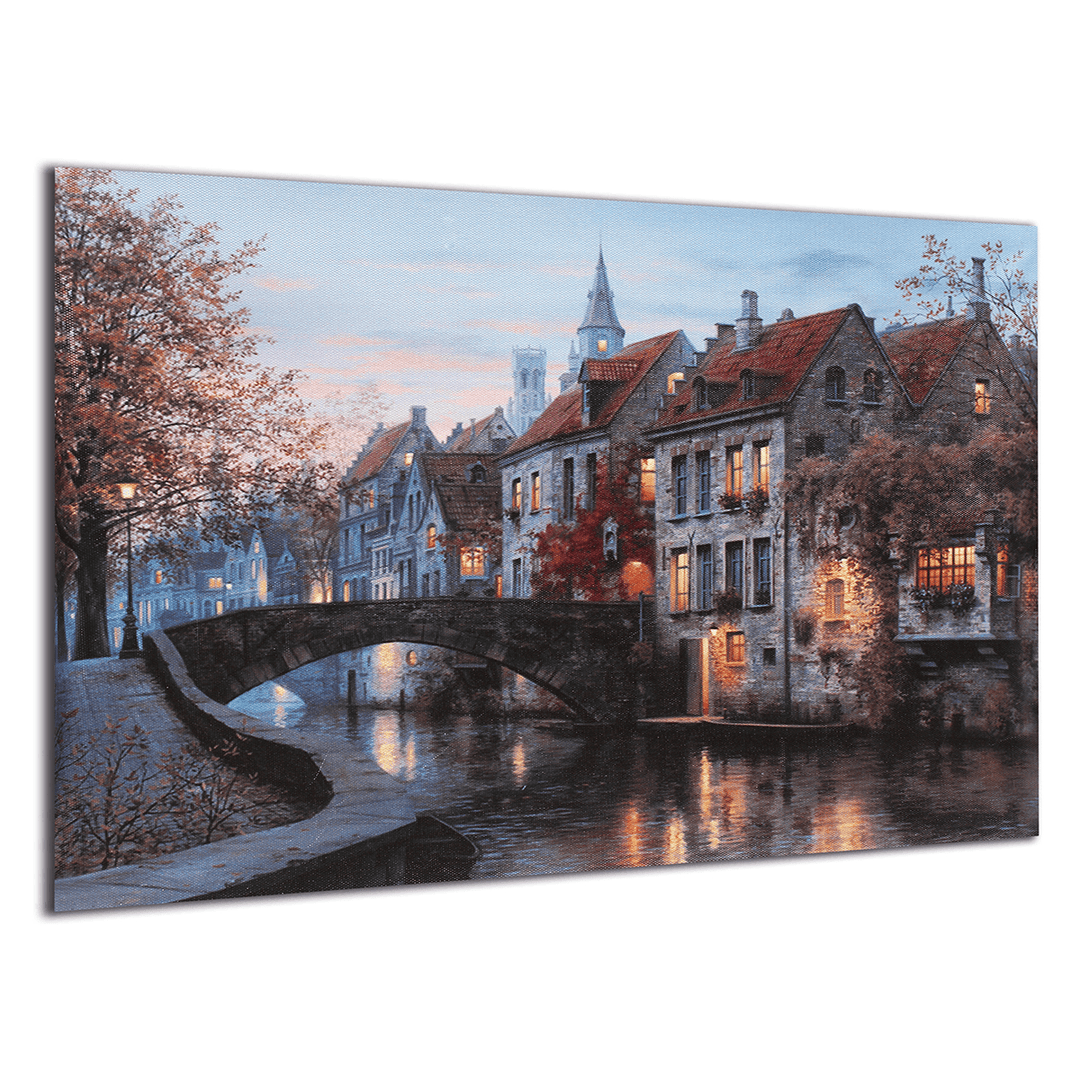 40X30Cm Cityscape River Print Art Paintings Picture Poster Home Wall Art