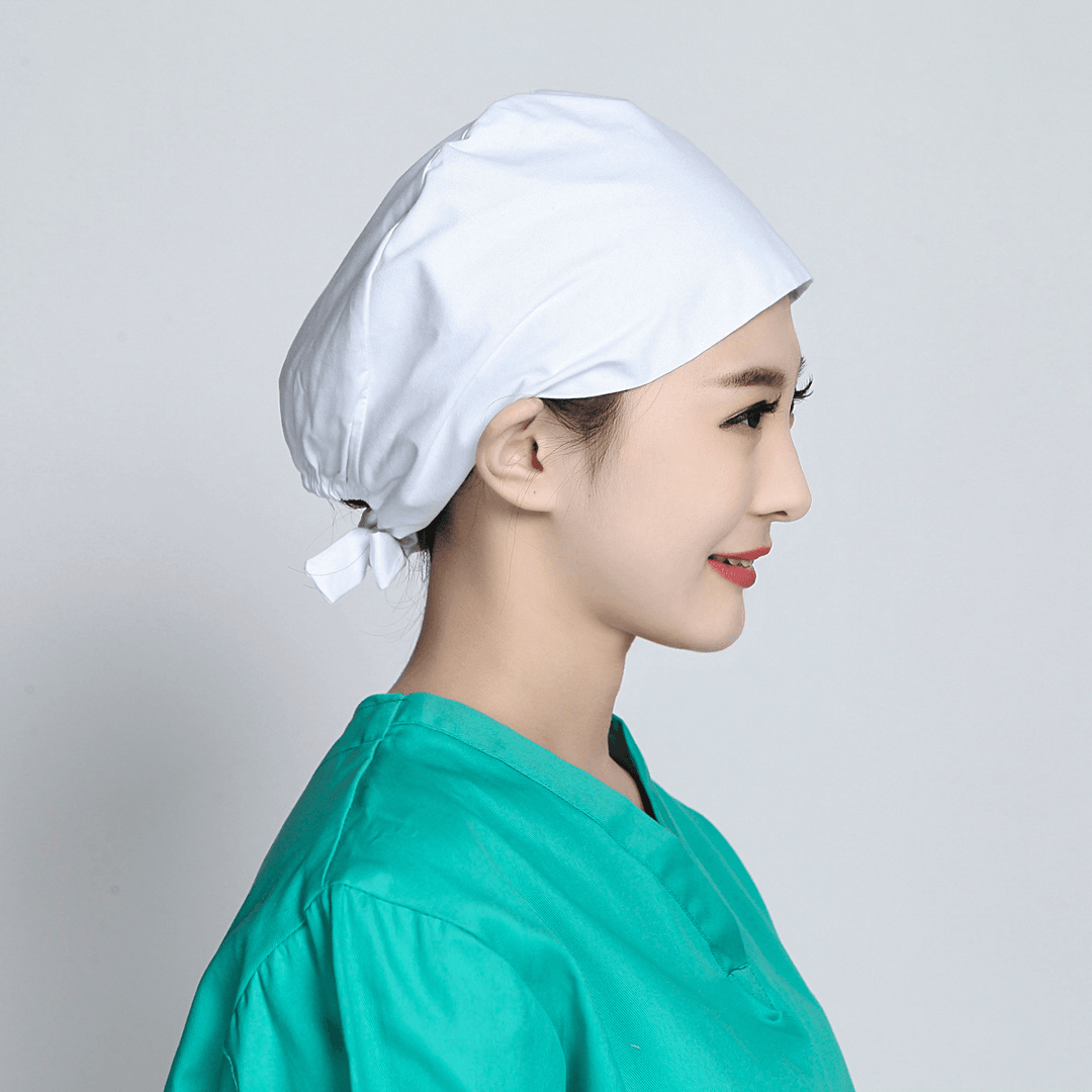 Surgical Cap Beauty Strap Solid Color Beautician Hat Scrub Caps