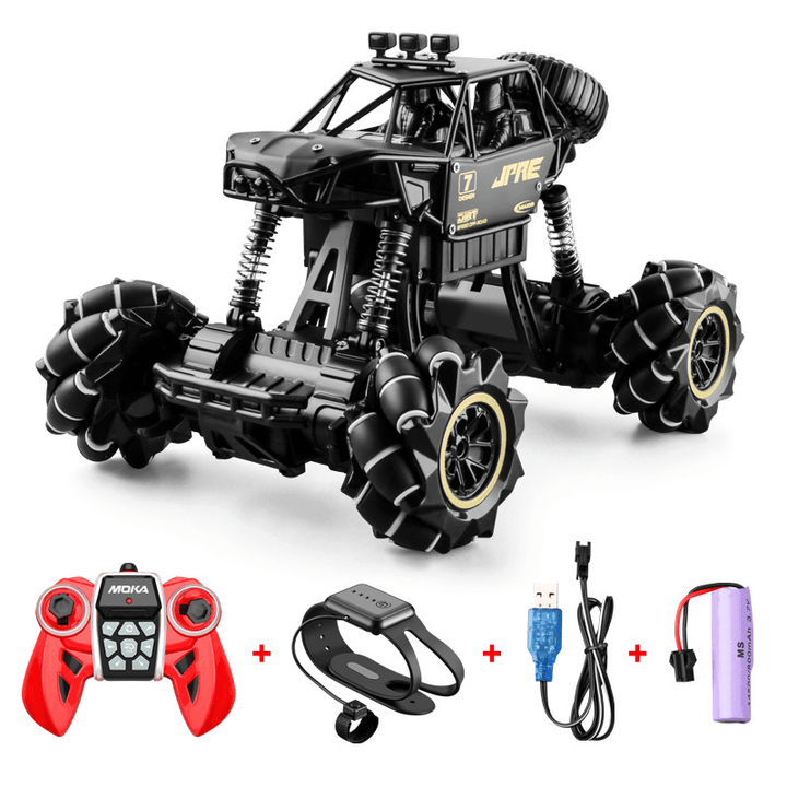 Alloy Remote Control Deformation Car Mecanum Wheel Gesture Induction Twisting Car Charging Boy Toy Off-Road Vehicle