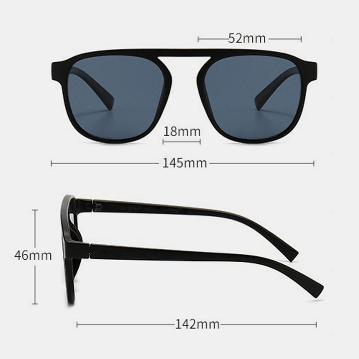 Unisex PC Full Square Frame AC Lens UV Protection Outdoor Fashion Sunglasses