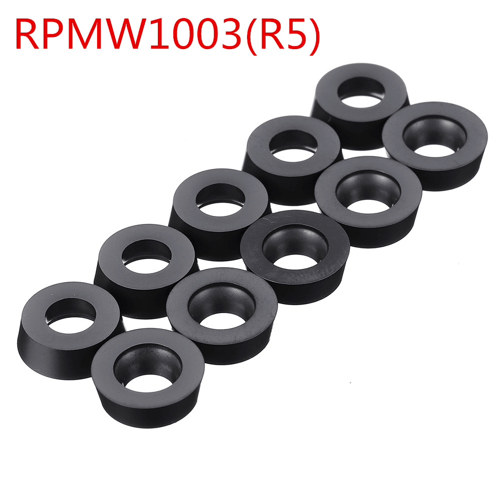 10Pcs HRC52 RPMW1003/RDMT1204/APMT1135/APMT1604 Carbide Insert for Face Mill Cutter CNC Turning Tool - MRSLM