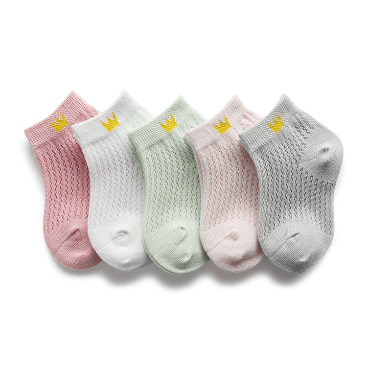 5 Pairs of Children Socks-Crown Female Treasure