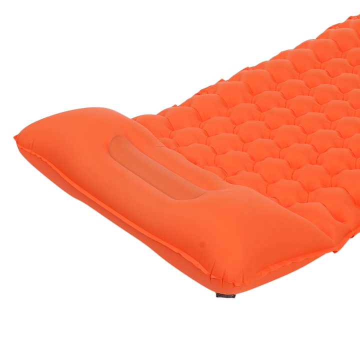 SGODDE Portable Inflatable Camping Mattress with Pillow Comfortable Air Cushion Outdoor Camping Travel Tool