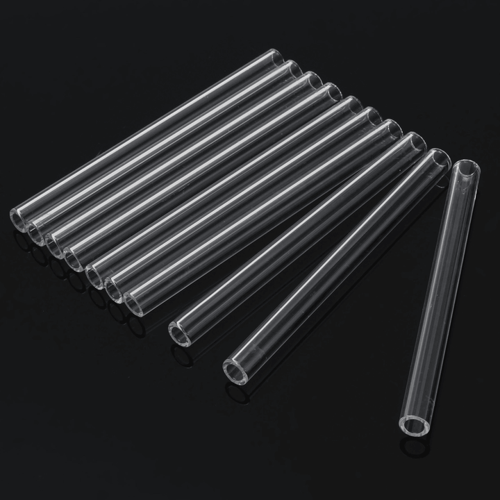 10Pcs Length 100Mm OD 7Mm 2Mm Thick Wall Borosilicate Glass Blowing Tube Lab Factory School Home