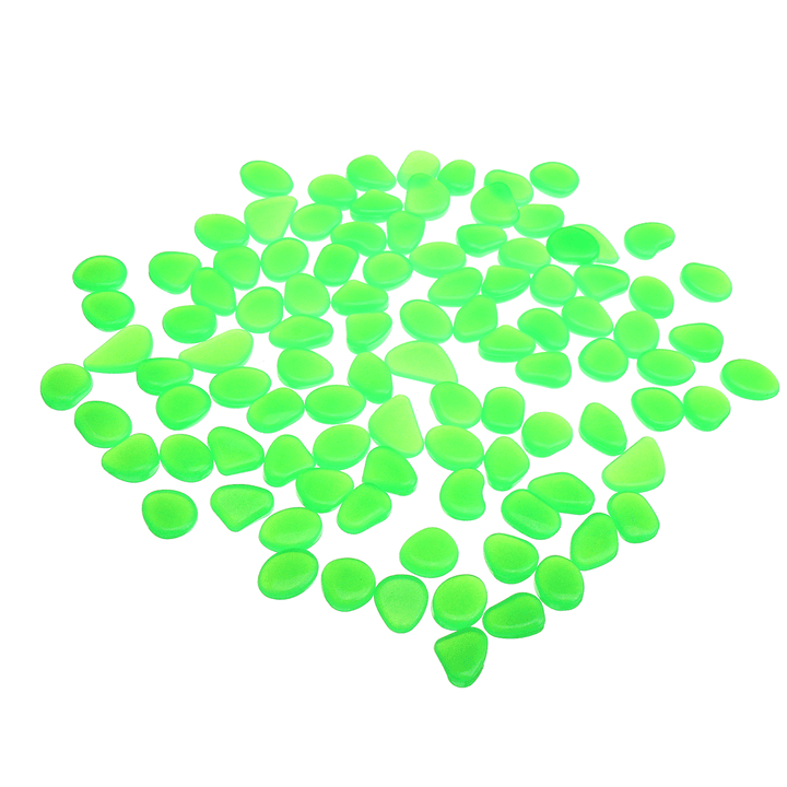 100Pcs Luminous Stones Pebble Gardening Aquarium Landscaping Pebble Villa Decorations - MRSLM