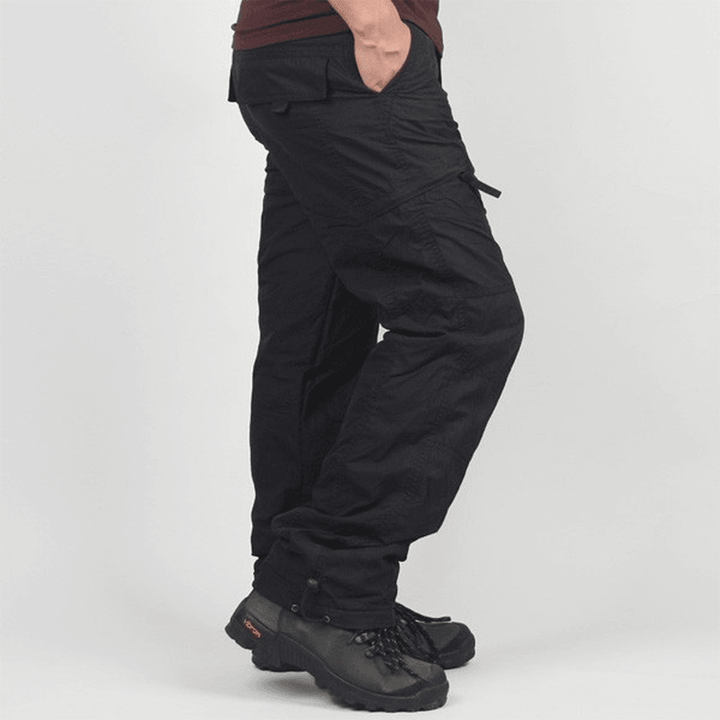 Mens Winter Outdoor Sports Trousers Military Tactical Thick Warm Cargo Pants