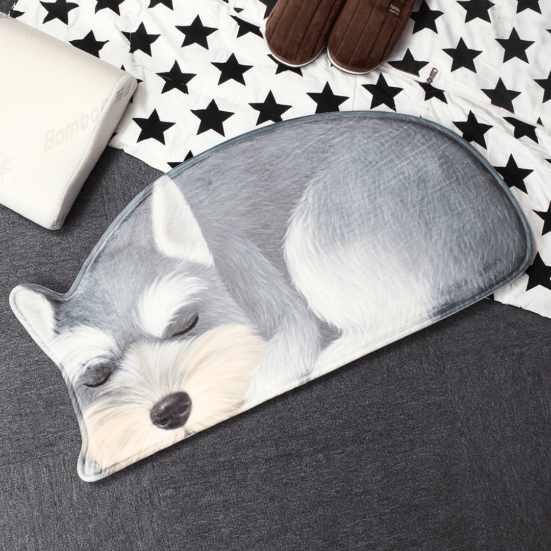 3D Cute Dog Pattern Doormat Indoor Print Door Mat Suedel Floor Rugs - MRSLM