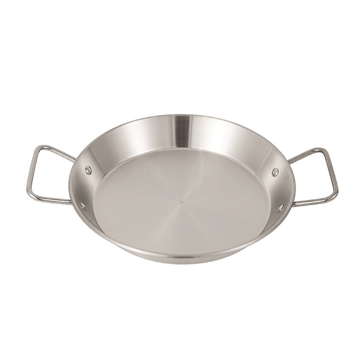 Campleader 24Cm Stainless Steel Seafood Plate Double Ear Non-Stick Frying Pot Outdoor Camping Kitchen Cooking Tool