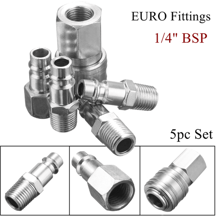 1/4 EURO Air BSP Hose Compressor Tail Airline Fitting Quick Connector Release