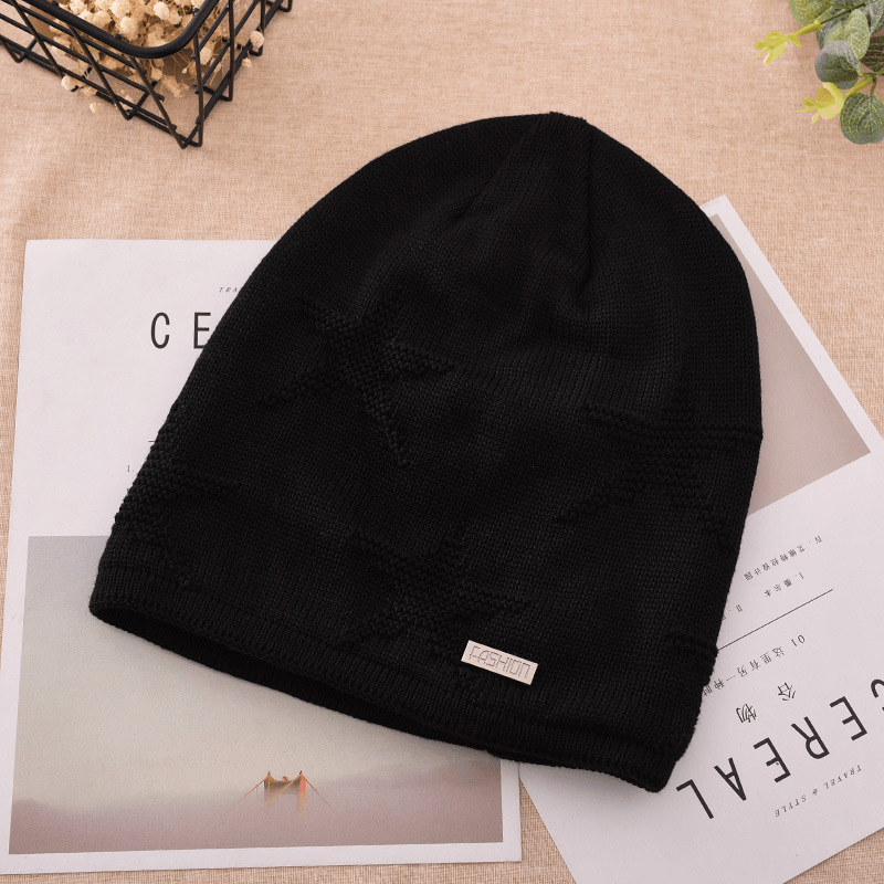 Men'S Fashion Knitted Outdoor Warm Woolen Cap