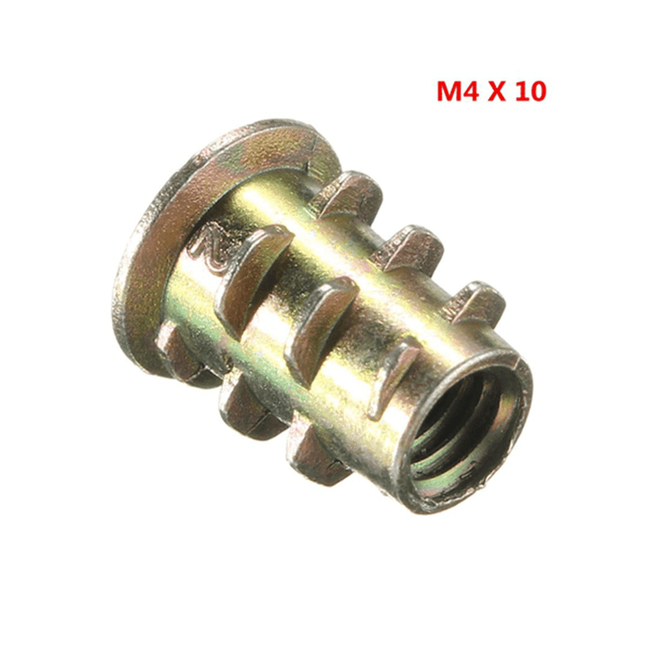 M4 M5 M6 M8 M10 Threaded Type D Wood Insert Nuts Alloy - MRSLM