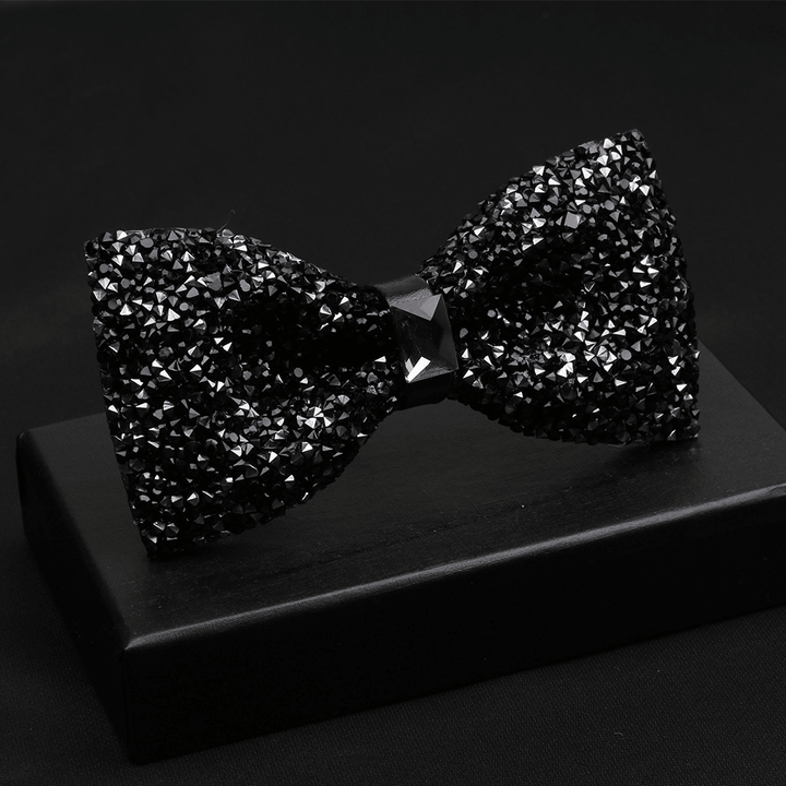 Fashionable Men'S Shiny Diamond Bow Tie