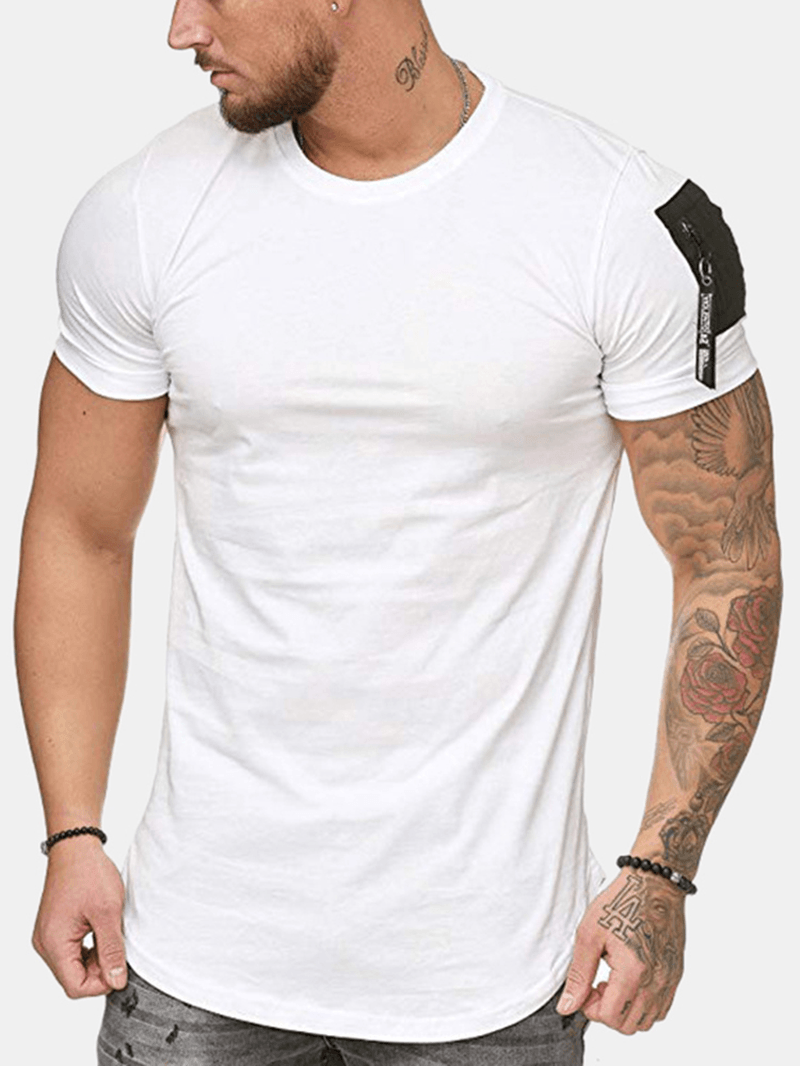 Mens Fashion Crew Neck Breathable Fit Comfy Casual T-Shirts