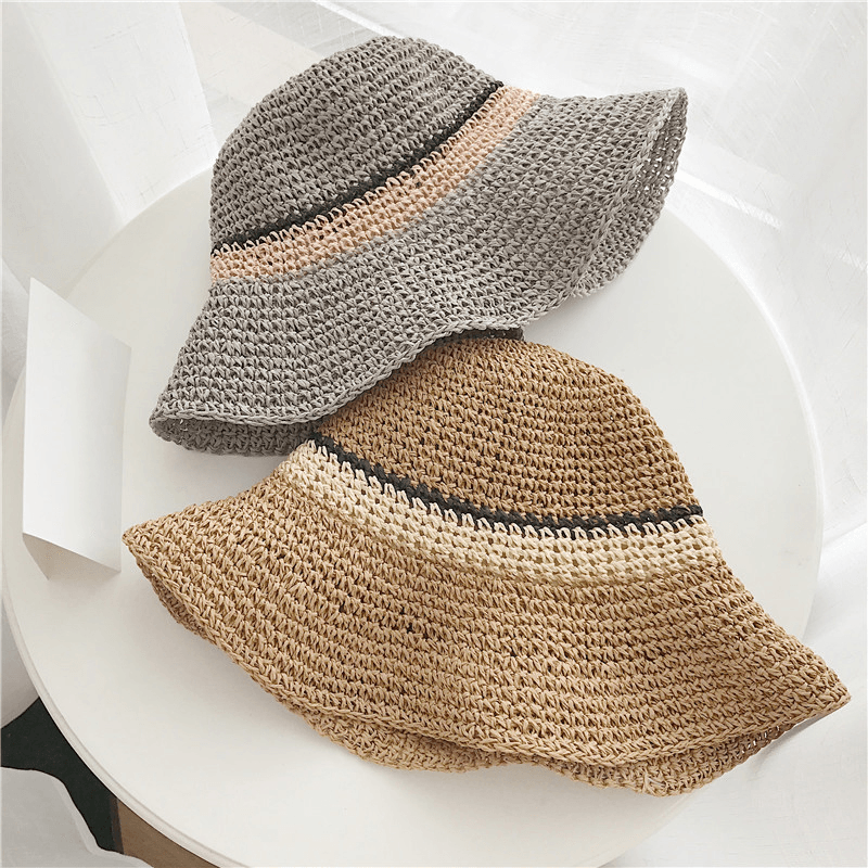 Women Outdoor Foldable Adjustable Straw Hat