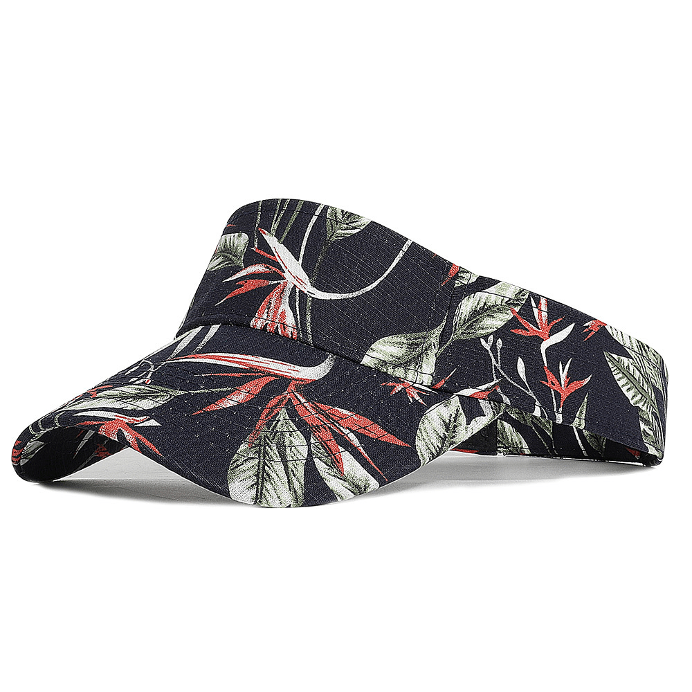 Outdoor Sports Sunshade Printed Floral Empty Top Hat