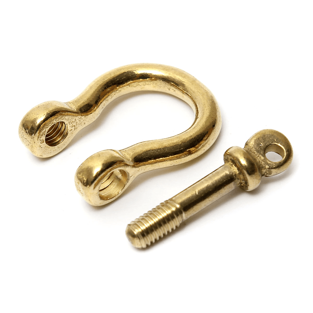 Brass Ring Bow Shackle Joint Connect Key Chain Hook Buckle DIY Leather Craft Hardware